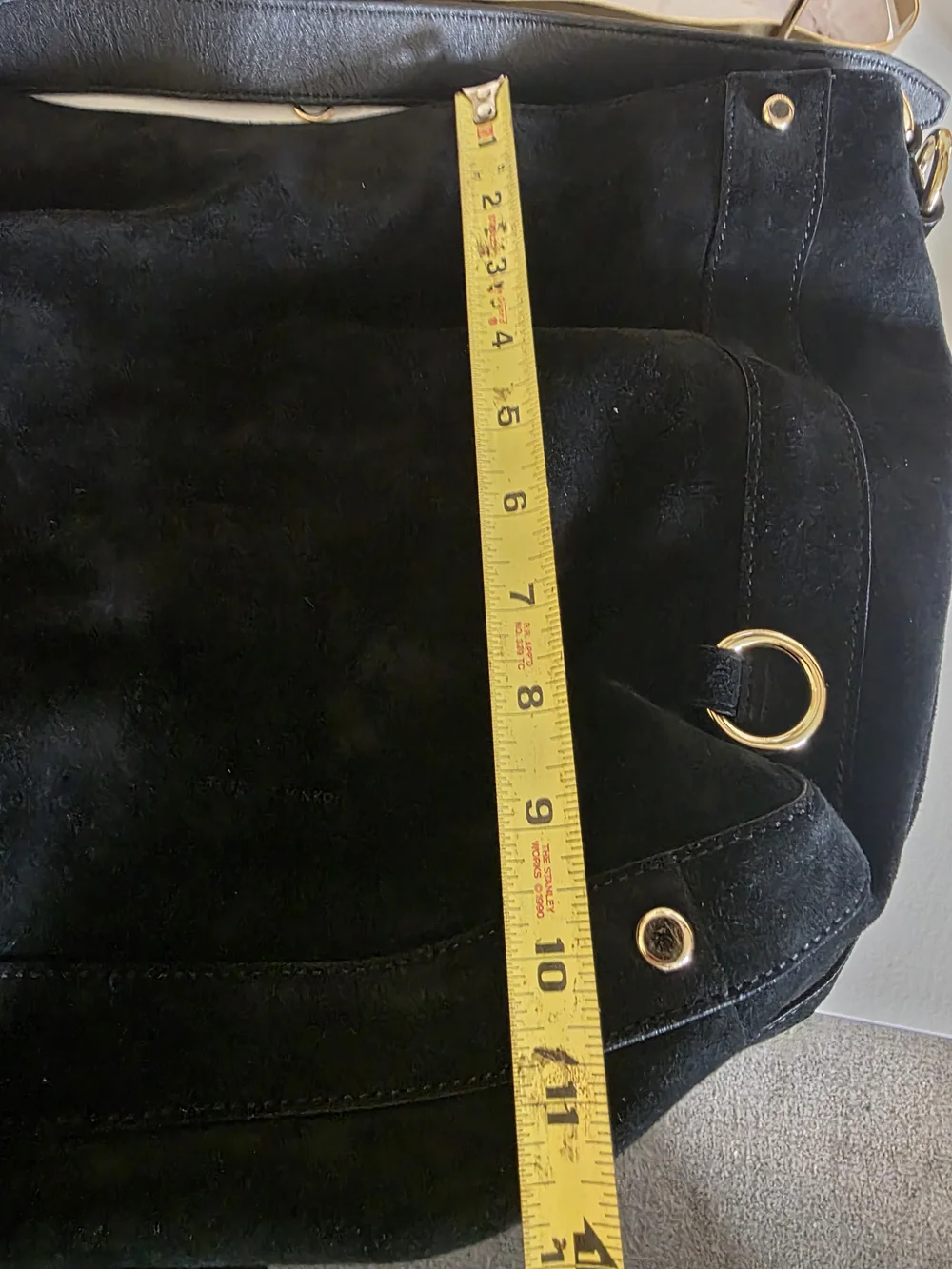 Rebecca Minkoff Suede Hobo in Tan with Dark Trim